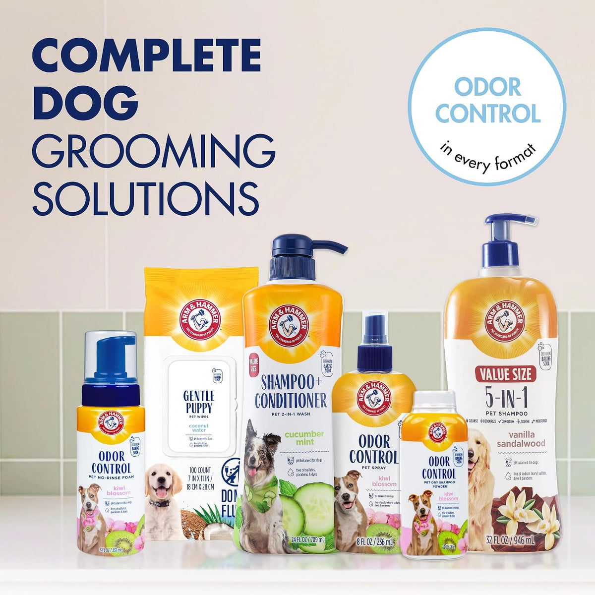 Arm & Hammer Puppy Grooming Wipes, Coconut Water, 100 Count, 3-Pack