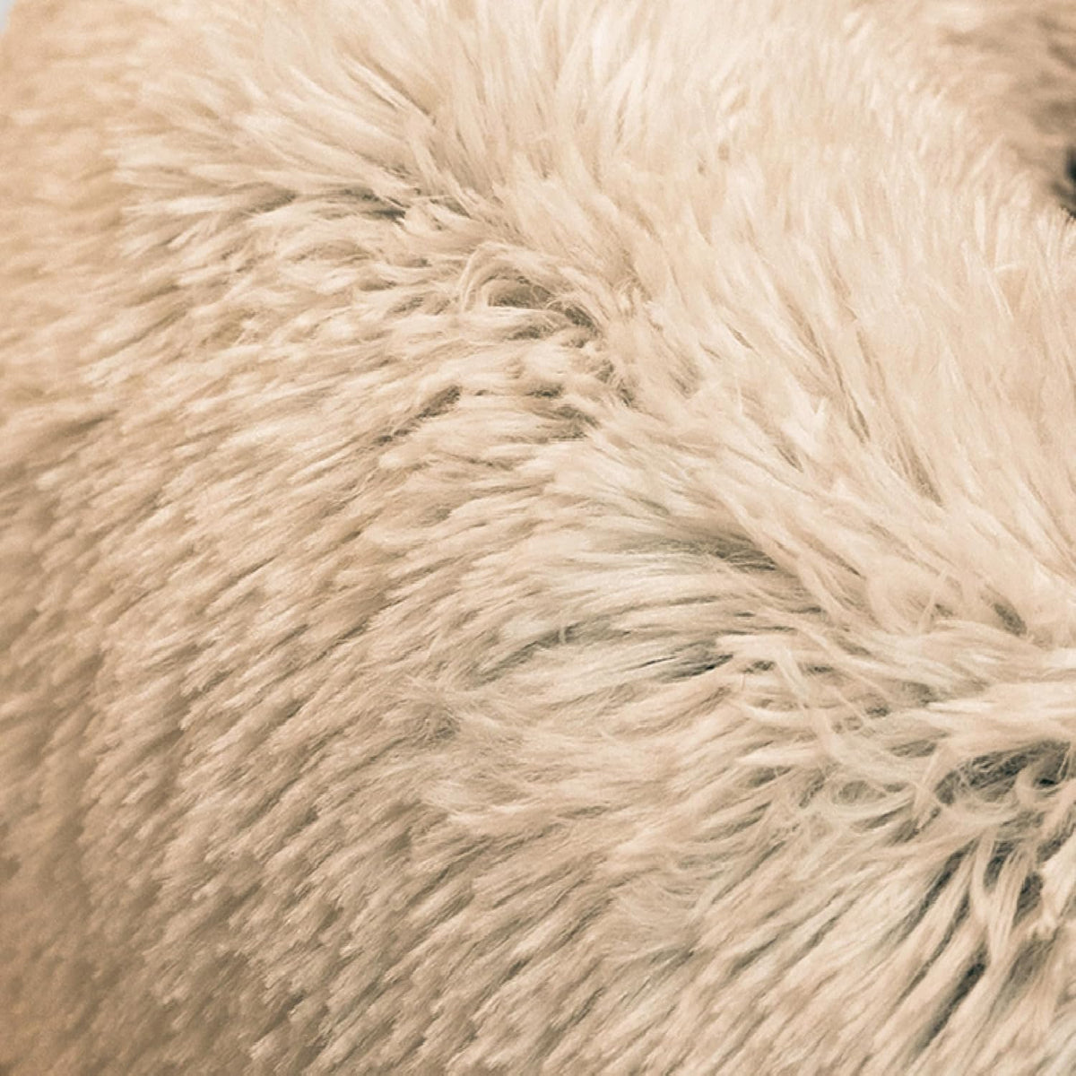 Best Friends by Sheri The Original Calming Donut Dog Bed – Washable Plush Pet Bed for XXL Breeds up to 210 lbs, Shag Faux Fur, Taupe, XXL (54" x 54")