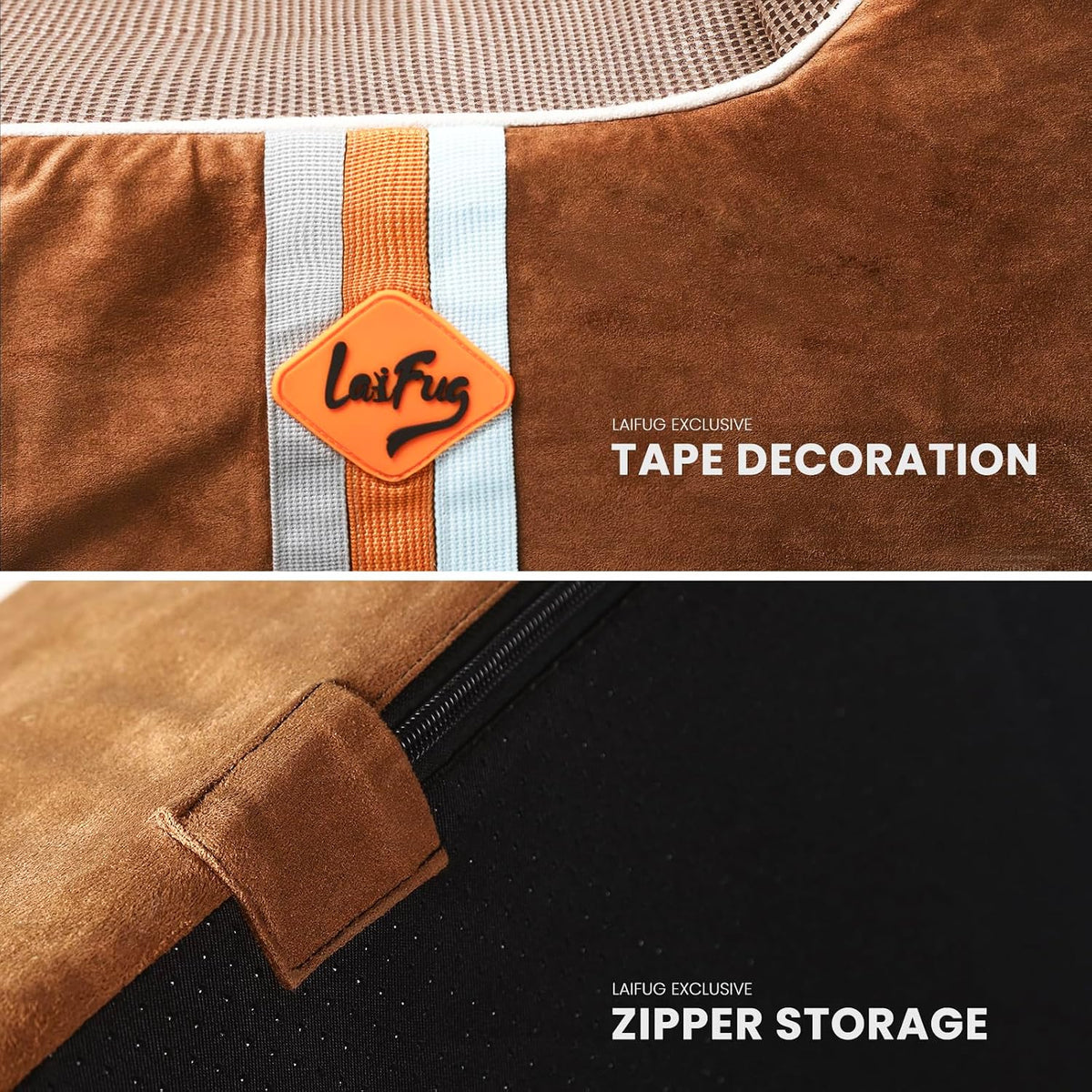 Laifug Orthopedic Dog Bed, Brown 50''x36''x10'', Memory Foam
