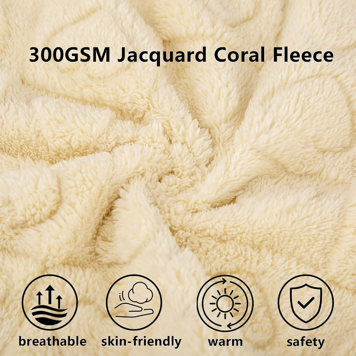 gogobunny Large Pet Blanket for Dogs Cats, Ultra Soft 300GSM Coral Fleece Washable Furniture Protector for Couch Bed Car Seat, Calming Crate Mat Blanket for Large Breeds, Beige, 60x80IN