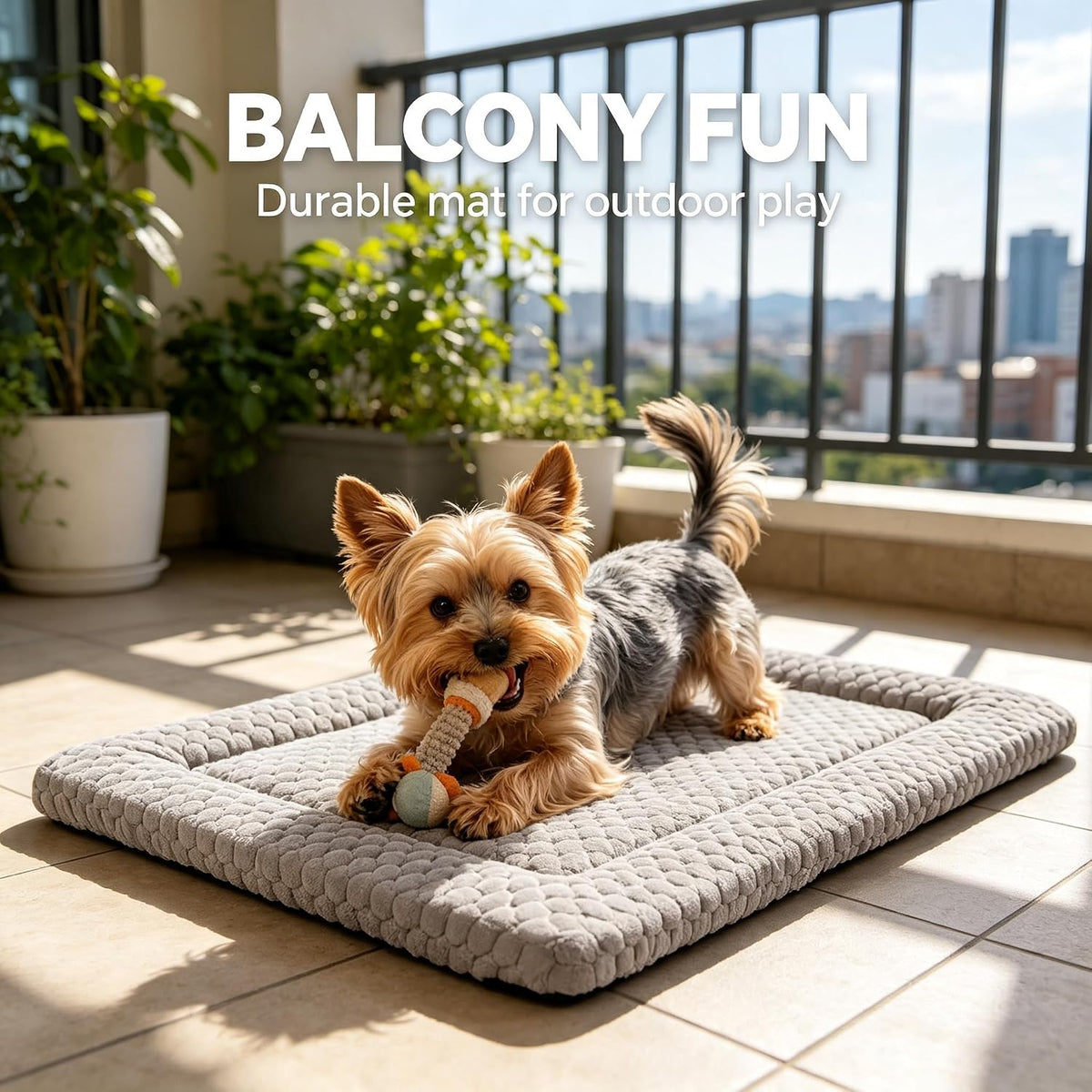 Dog Bed Mat - Durable & Cute Crate Dog Beds for Small Dogs & Cats, Comfortable Kennel Pad for Home, Crate & Travel