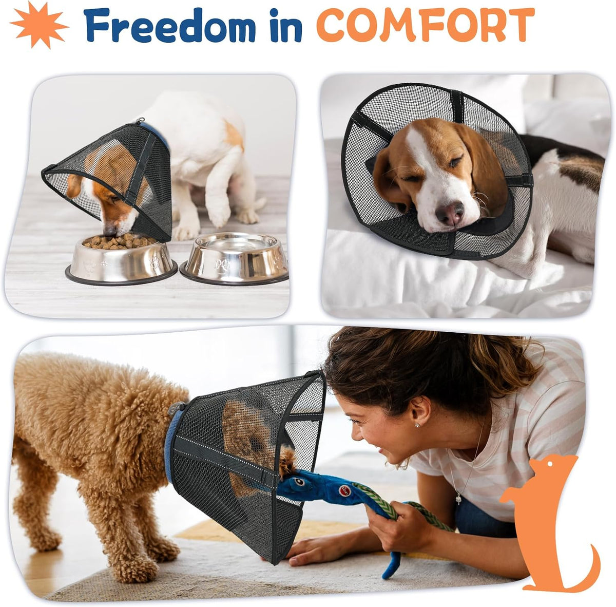 Dog Cone Collar Soft to Stop Licking Surgery Recovery Alternative