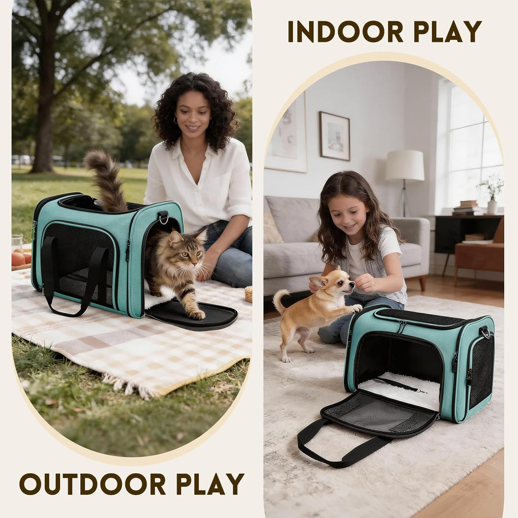 Cat Carrier Soft, Dog Carriers for Small Dog/Large Cat (Up to 16lb)