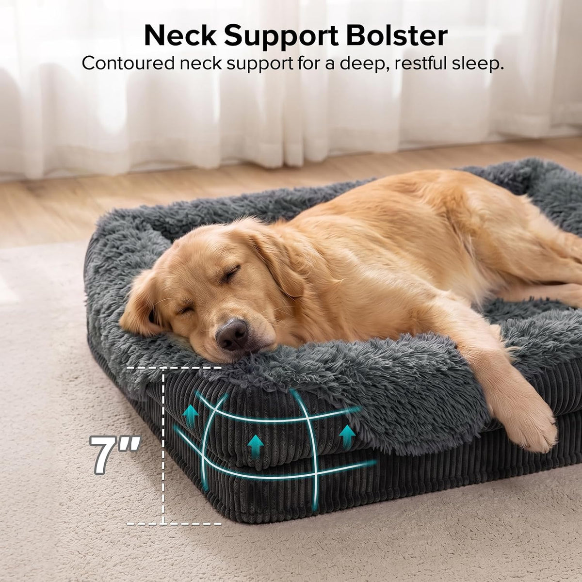 GASUR Orthopedic Dog Bed for Medium Sized Dog, Washable Dog Couch Beds