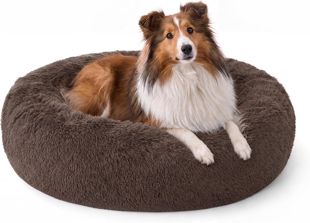 Bedsure SupportMax® Calming Dog Bed Medium Size Dog Washable Pet Bed,33in