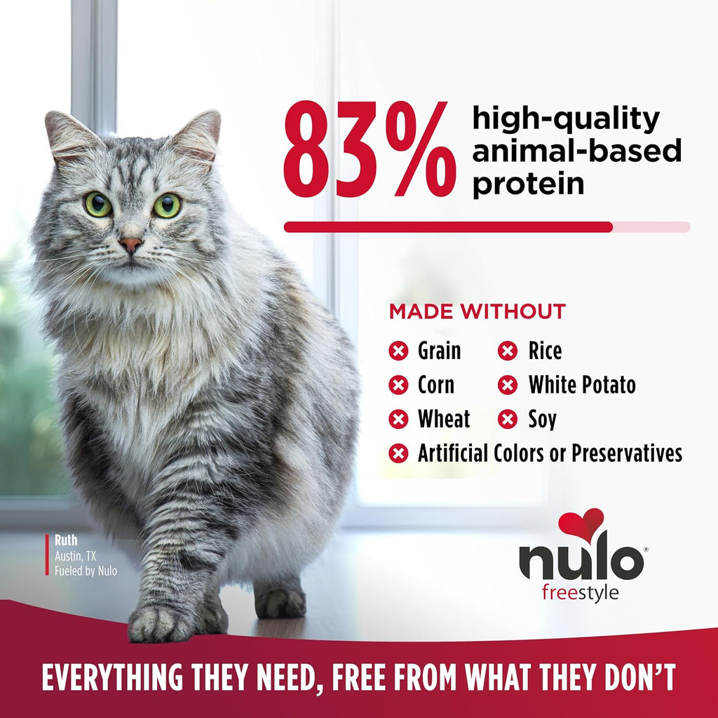 Nulo Freestyle Cat & Kitten Dry Food - Chicken & Cod Recipe, High Protein Grain Free Cat Food, Natural Kibble with Probiotics & Omega Fatty Acids, 2lb Bag