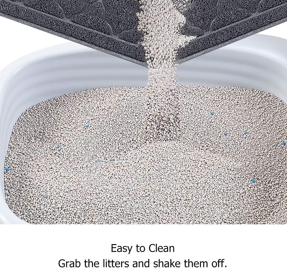 unipaws Cat Litter Trapping Mat, Litter Box Scatter Control Pad | Litter Free Floors and Urine Waterproof, Gentle on Paws, No Phthalate
