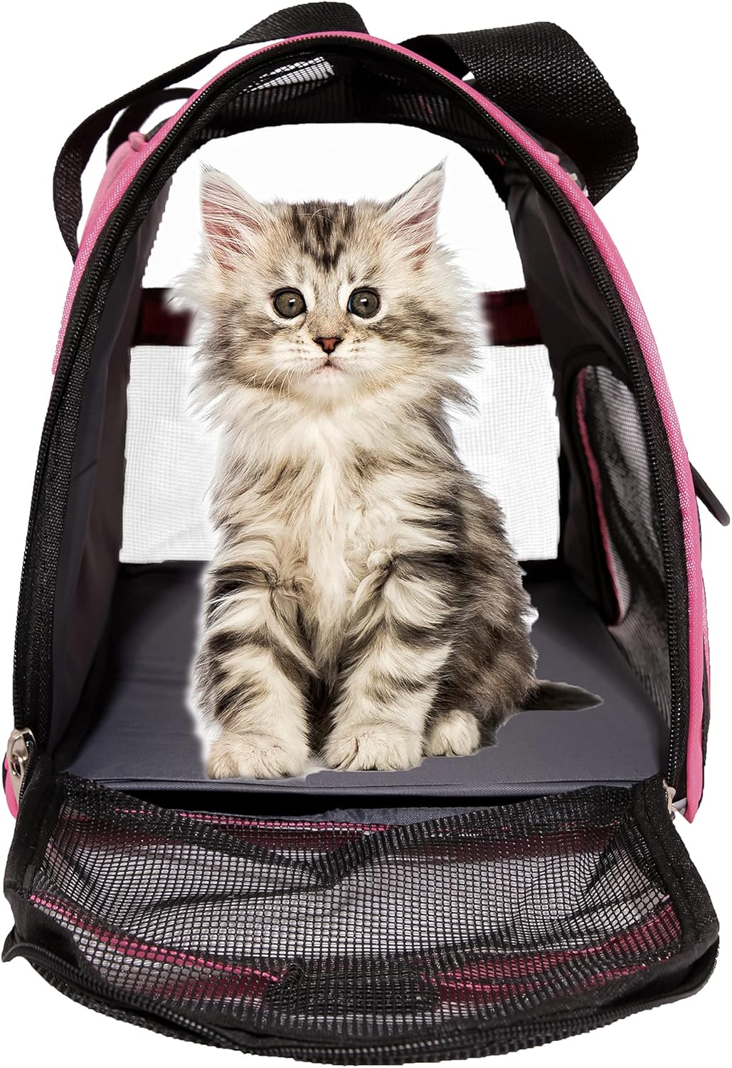 MuchL Pet Carrier Soft-Sided Carriers for Cat Carriers Dog Carrier for Small Medium Cats Dogs Puppies Pet Carrier Airline Approved Cat Dog Pet Travel Carrier (Medium,Pink)