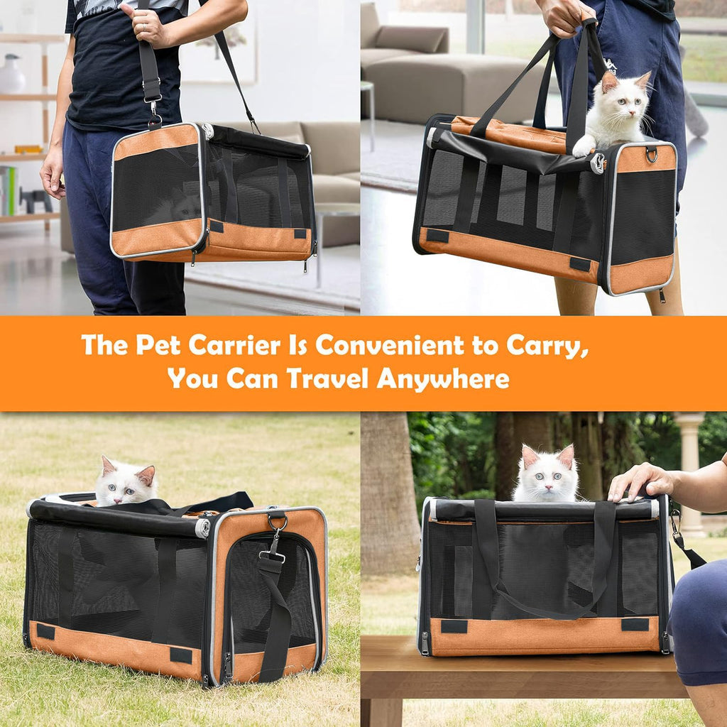 GAPZER Dog Carry Bag Puppy, Pet Soft-Shell Portable Kennel Crate 0-15 lbs