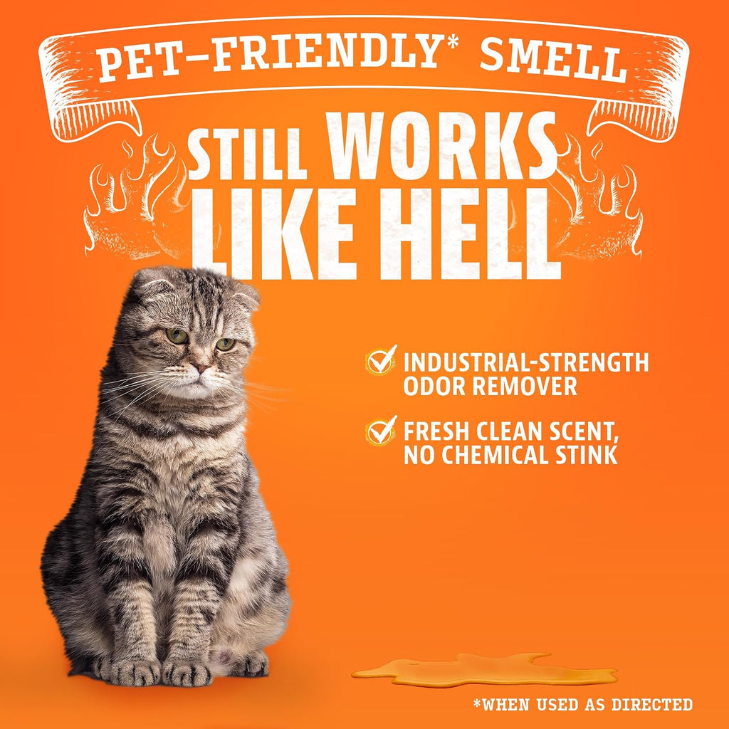 Angry Orange Pet Odor Eliminator Concentrate for Cat Urine and Smells - Fresh Scent - 8 oz (Makes 128 oz of Cleaner)
