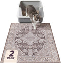 Lovewag Cat Litter Mat, Litter Box Mat, Caramel Creme, 16x24, 2 Pack | Washable litter mat cover, kitty litter mat & cat mat for litter box, litter trapping mat, prevents tracking, multi-cat