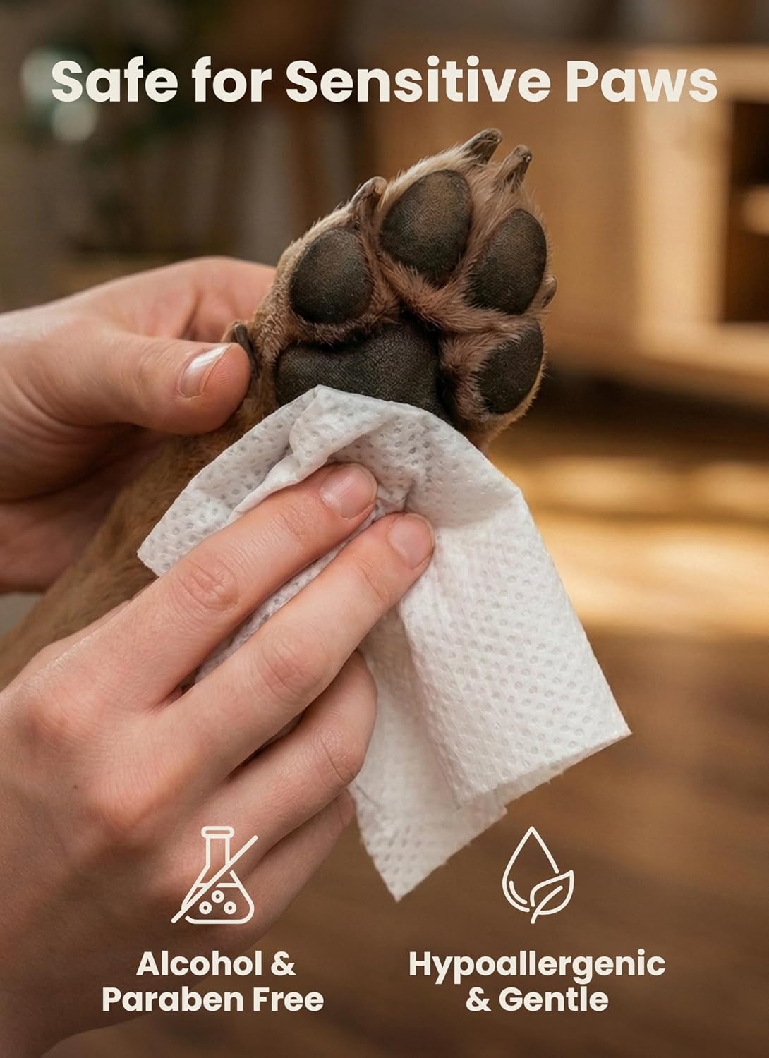 Pogi’s Dog Wipes – Hypoallergenic Pet Wipes for Paws, Body & Butt – Cleaning & Hydrating, Fragrance Free, 240 Count 
