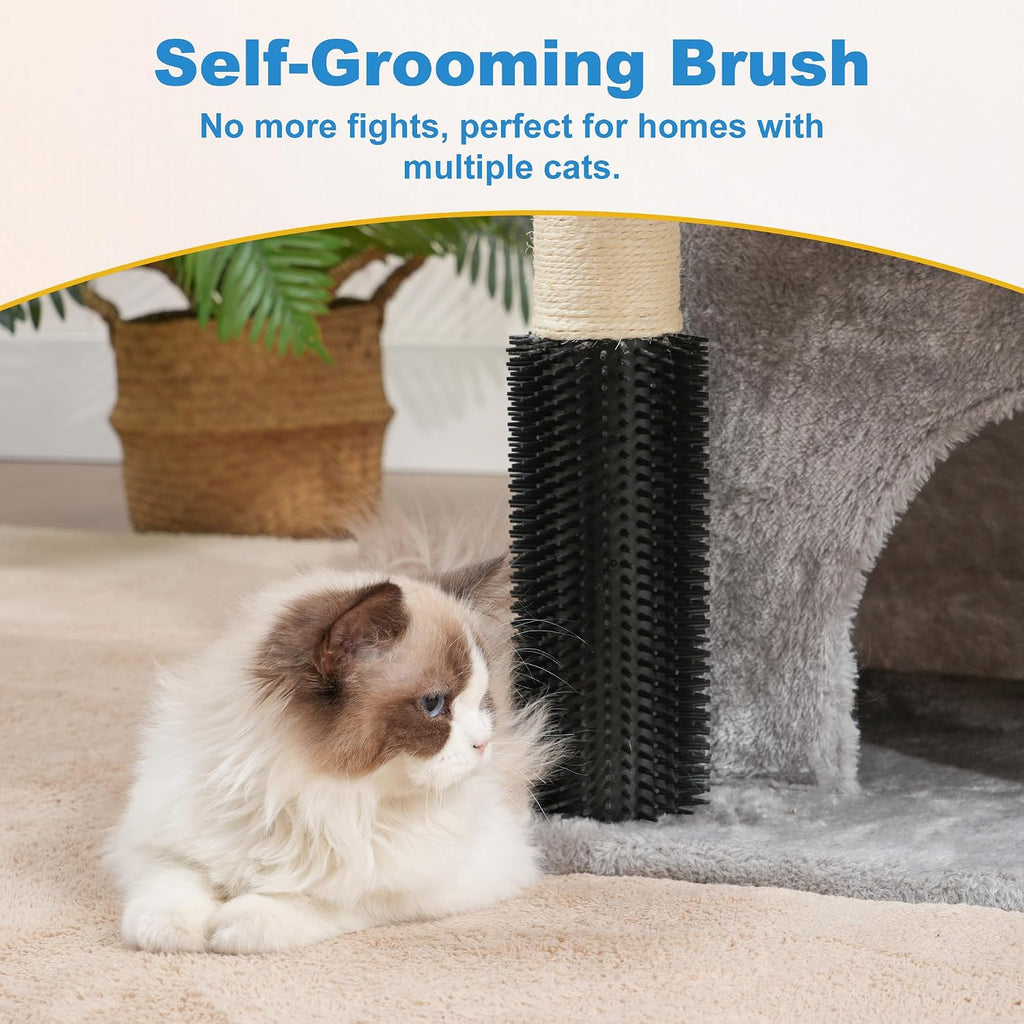 Hey-brother Cat Tree Tower with Large Platform, Spacious Condo, MPJ060W