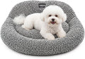 Leinuosen 30 Inch Chenille Donut Dog Bed with Backrest for Dogs & Cats