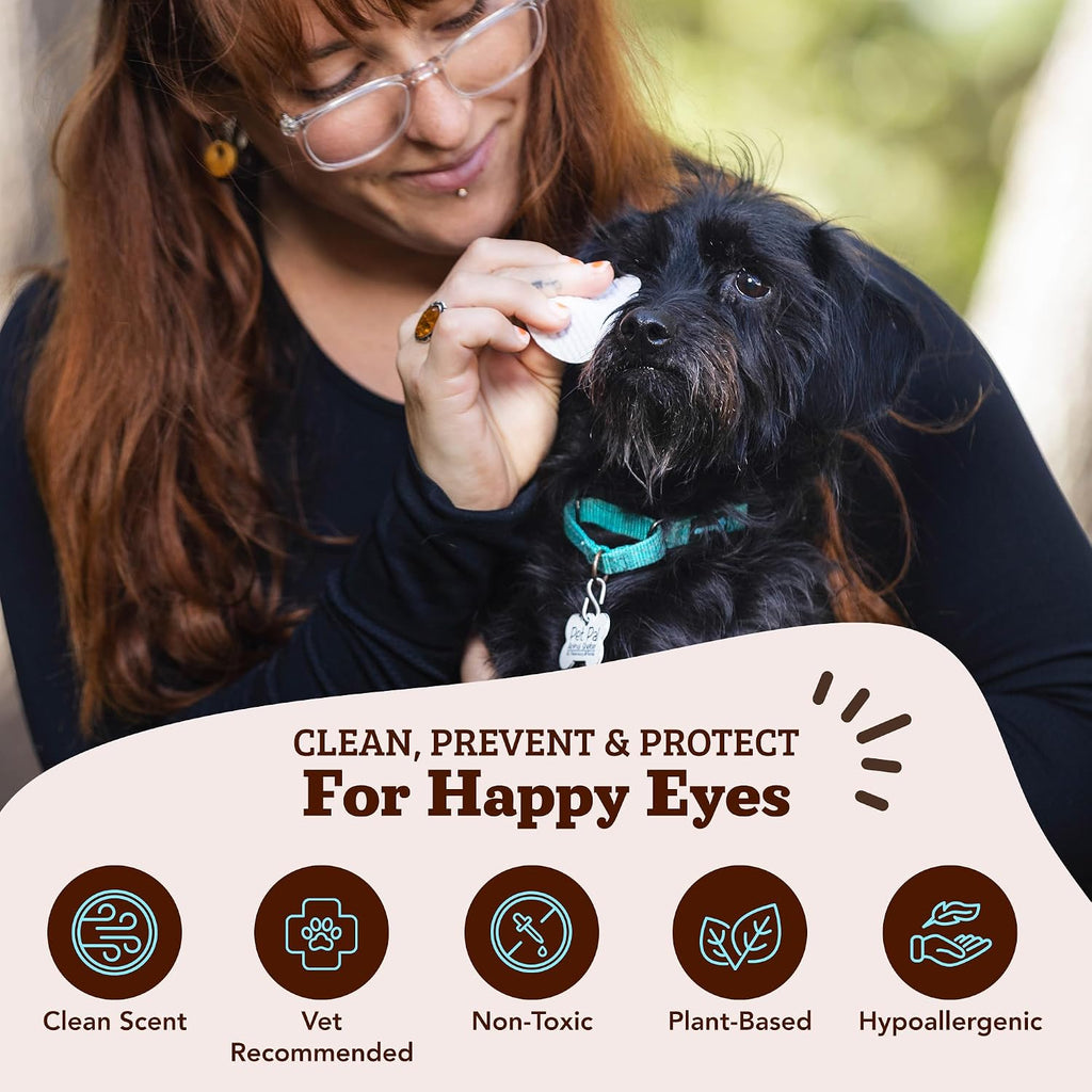 Natural Dog Company Dog Eye Wipes for Tear Stains - 100 Count