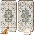 nunubaby Washable Pee Pads for Dogs, Stylish, Non-Slip and Leak-Proof Pee Pads. Reusable Potty Pads for Dogs for Crates and Floors.(Beige/Floral, 36" x72")