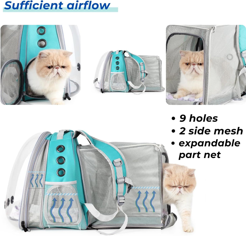 Lollimeow Expandable Bubble Cat Carrier Backpack, Supports up to 14 lbs