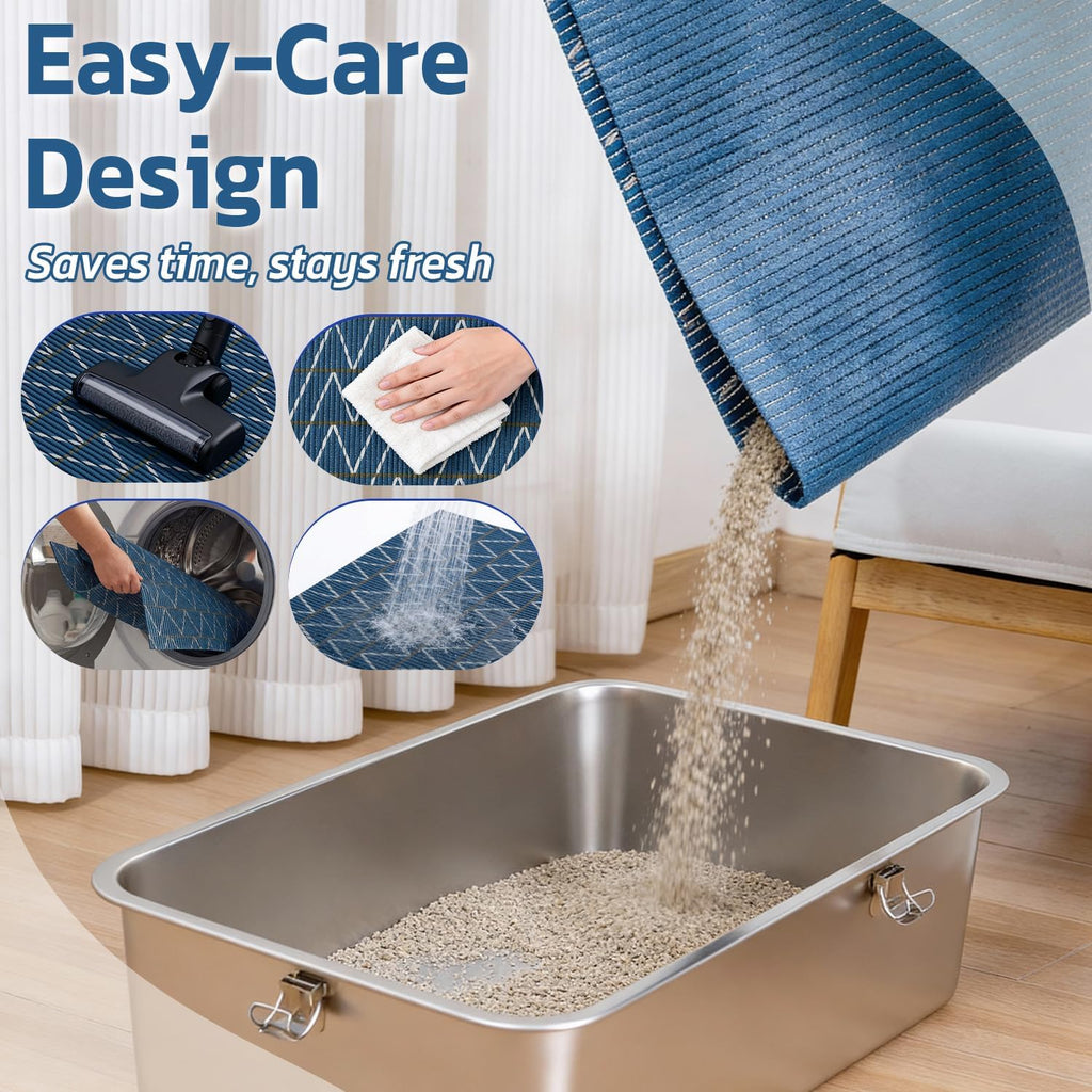 Cat Litter Mat, 40"x25" Jumbo Foam Litter Box Mat
