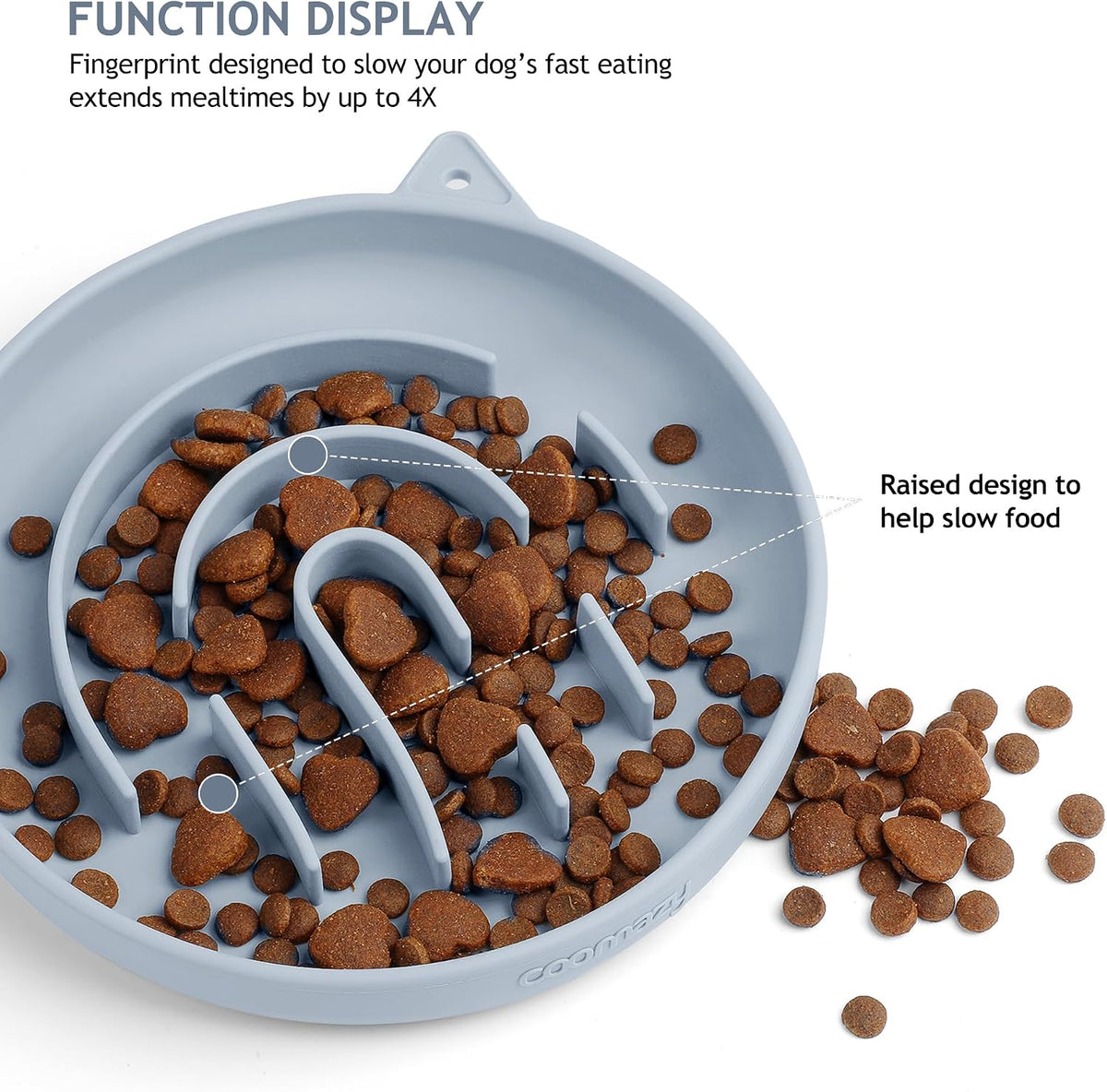 Coomazy Slow Feeder Cat Bowl Silicone Pet Puzzle Feeder for Slow Eating