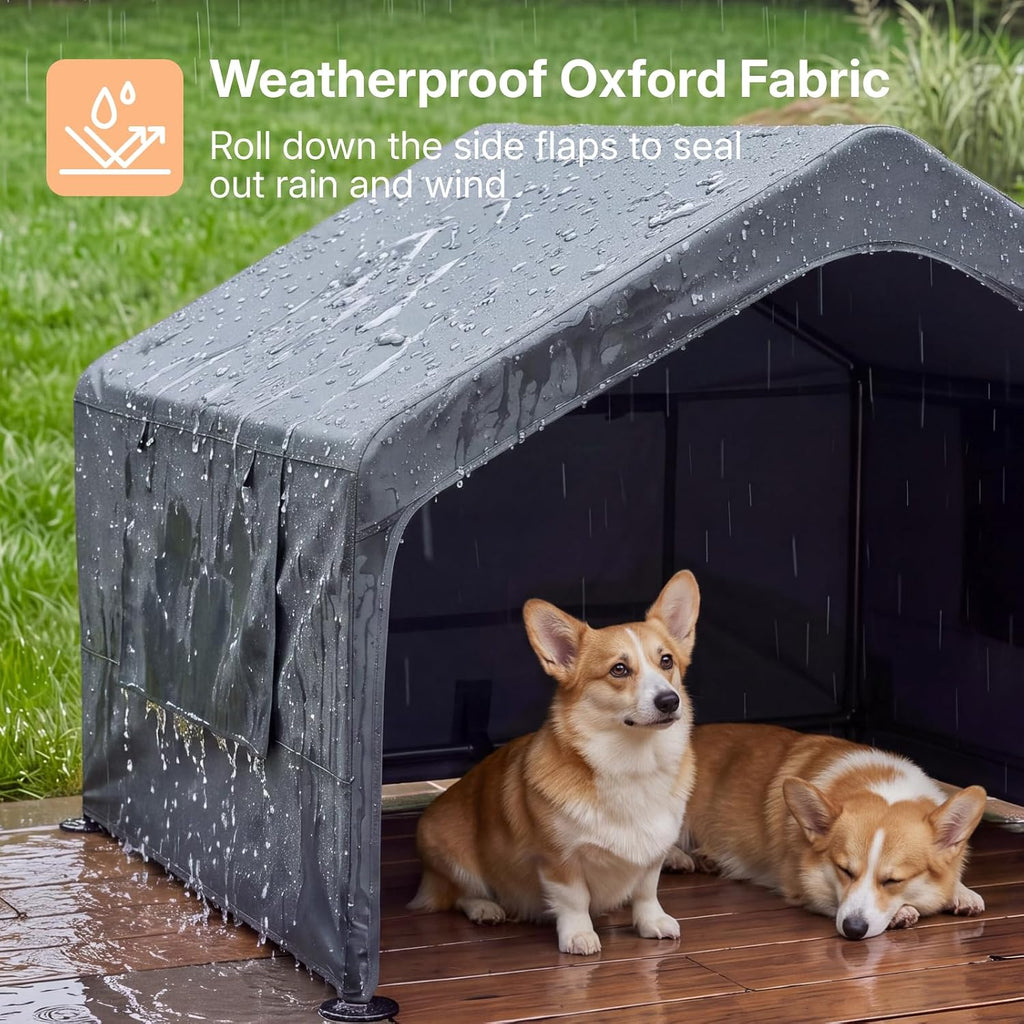 Veehoo Extra Large Dog House Outdoor, Weatherproof & Sturdy Dog Shade Tent