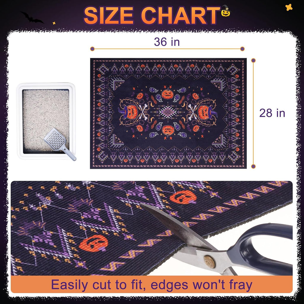 BEAUTYZOO Cat Litter Mat, 28" x 36" Large Litter Trapping Mat, Waterproof