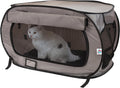 SportPet Designs Large Pop Open Kennel, Portable Cat Cage Kennel, Waterproof Pet bed, Carrier Collection