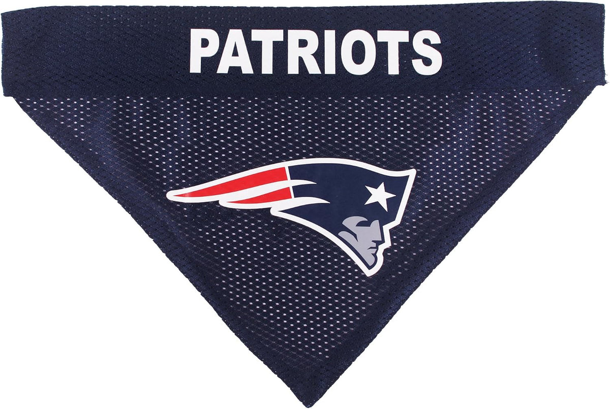Pets First NFL New England Patriots Reversible Bandana Size XX-Large for Dogs & Cats. 2 Sided Sports Bandana, Premium Embroidery Team Logo, Many NFL Teams Available