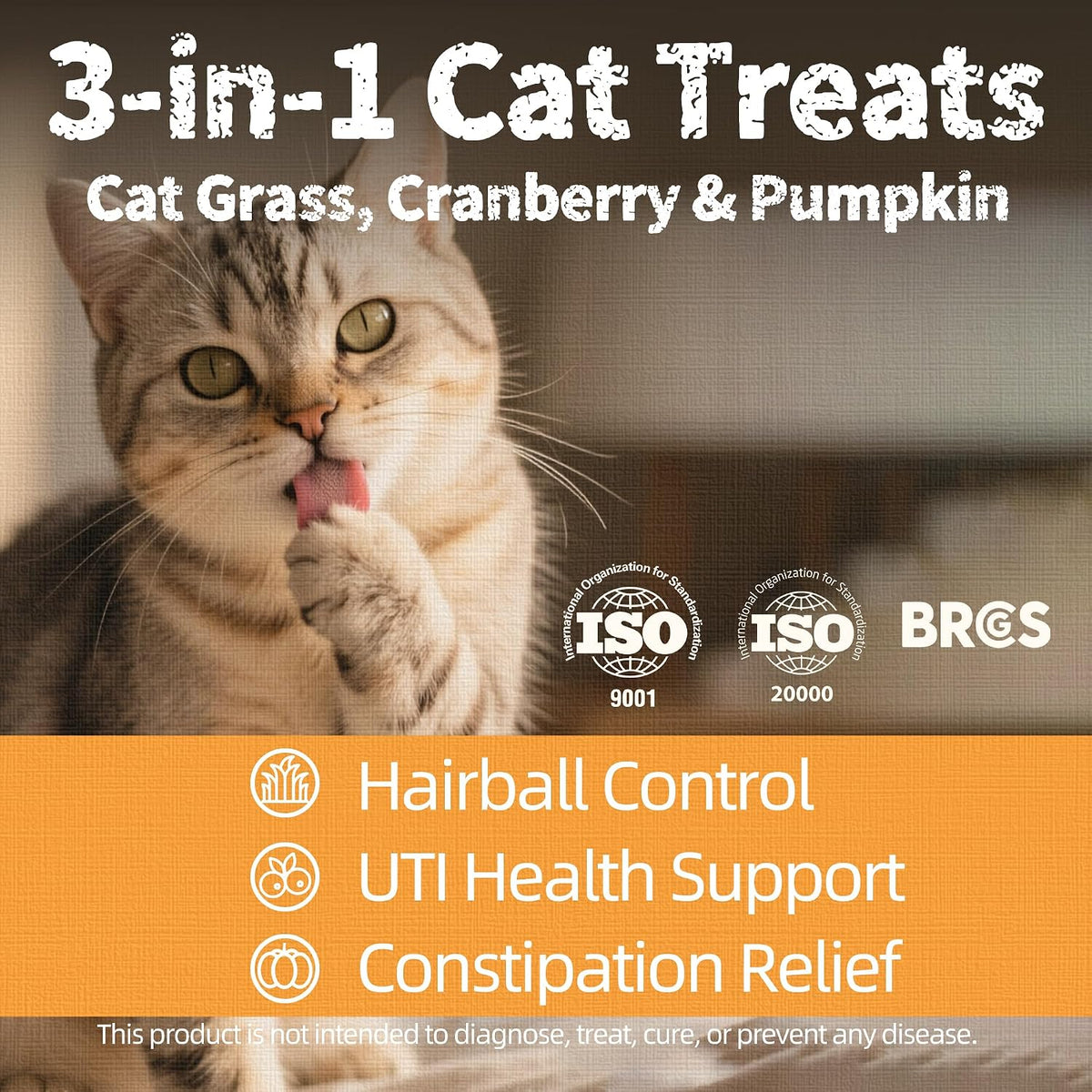Just Try Cat Grass Treats with Cranberry & Pumpkin, 36 oz