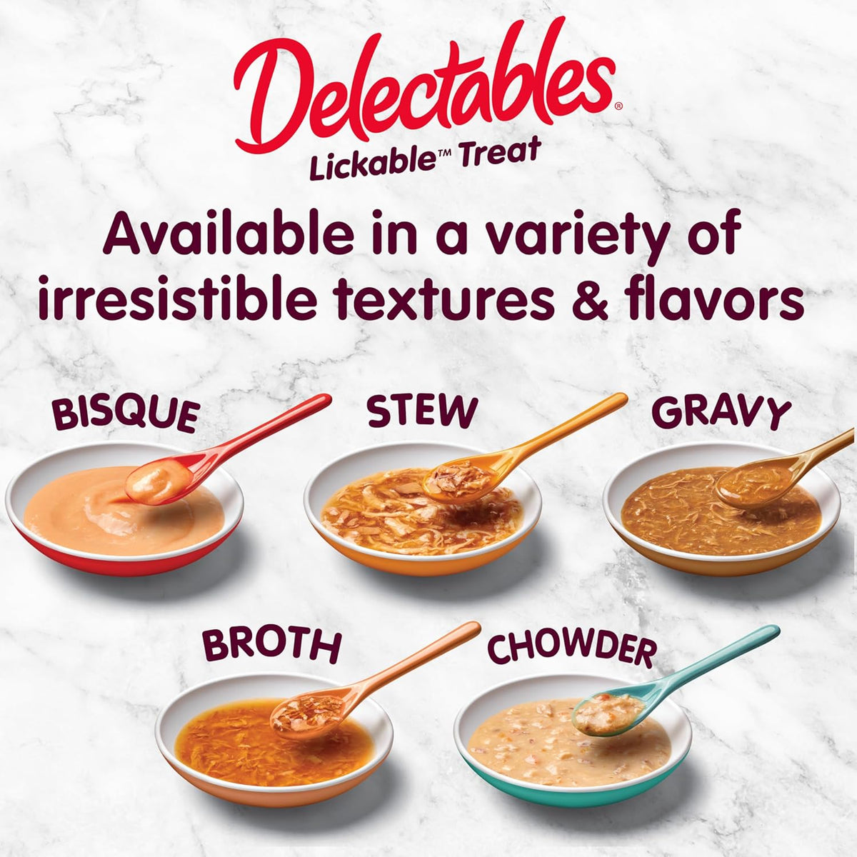 Delectables Lickable Treat Bisque Non-Seafood Wet Cat Treat with Real Chicken, Food Topper, Hydrating, Grain-Free, No Fillers, By-Products, Added Preservatives, 1.4oz Pouch, 12ct