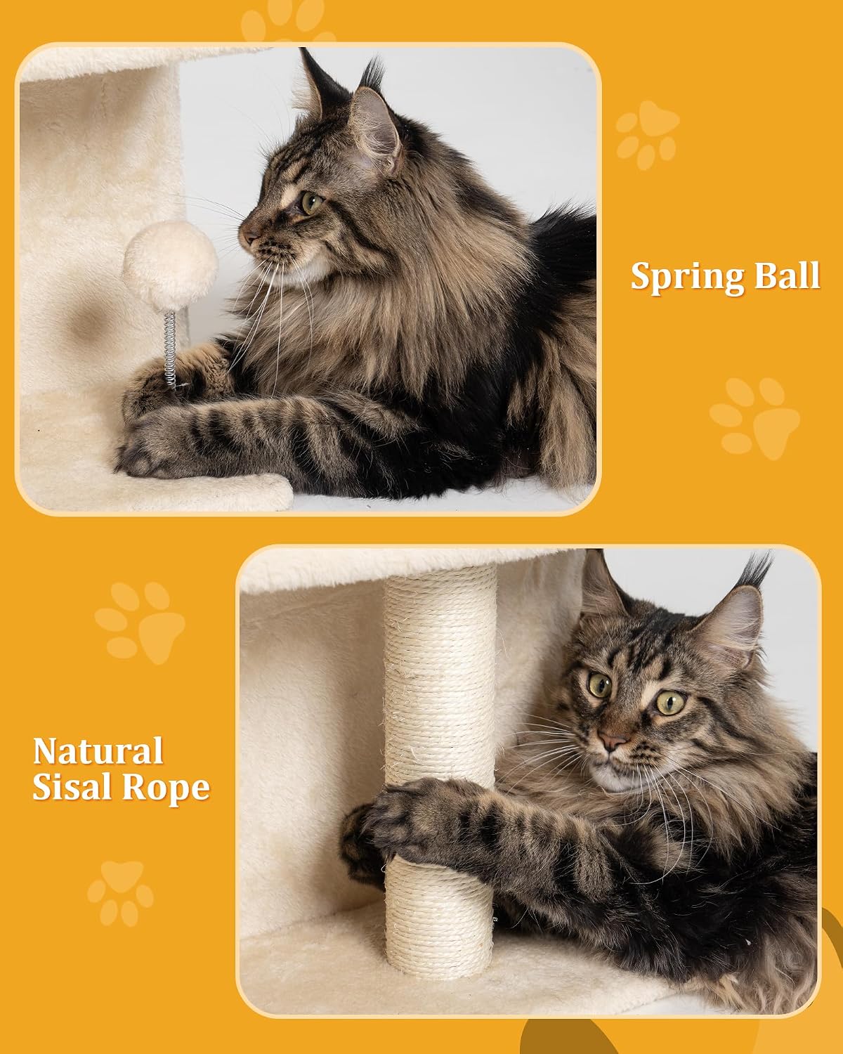 Aechonow Small Cat Tree Tower for Large Cat, Cat Bed House with Large Perch