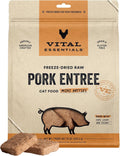 Vital Essentials Freeze Dried Cat Food, Pork Mini Patties, 15 oz Bag
