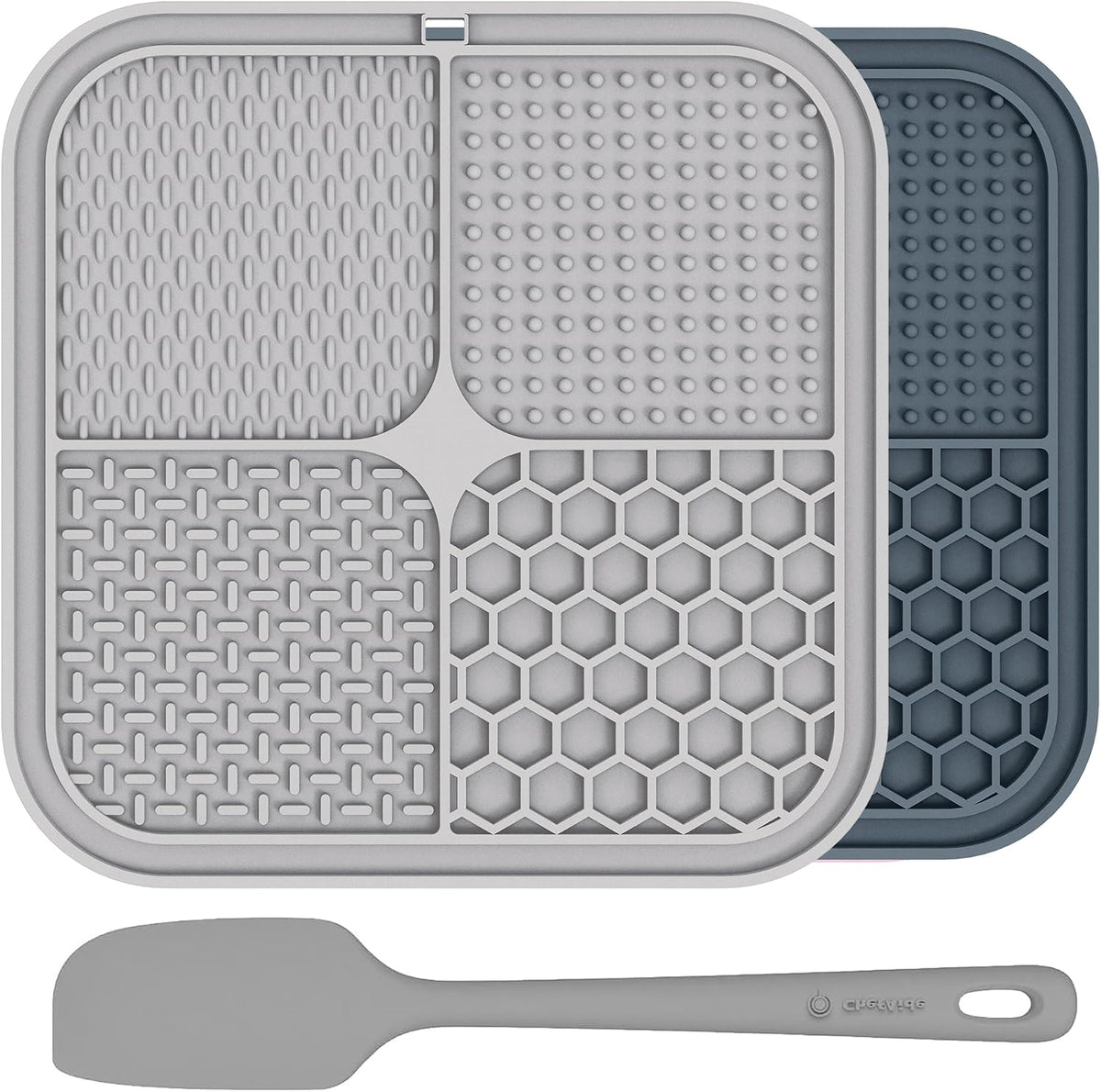 ChefAide 2 Pack Lick Mat for Dogs, Cats & Puppies with Suction Cups