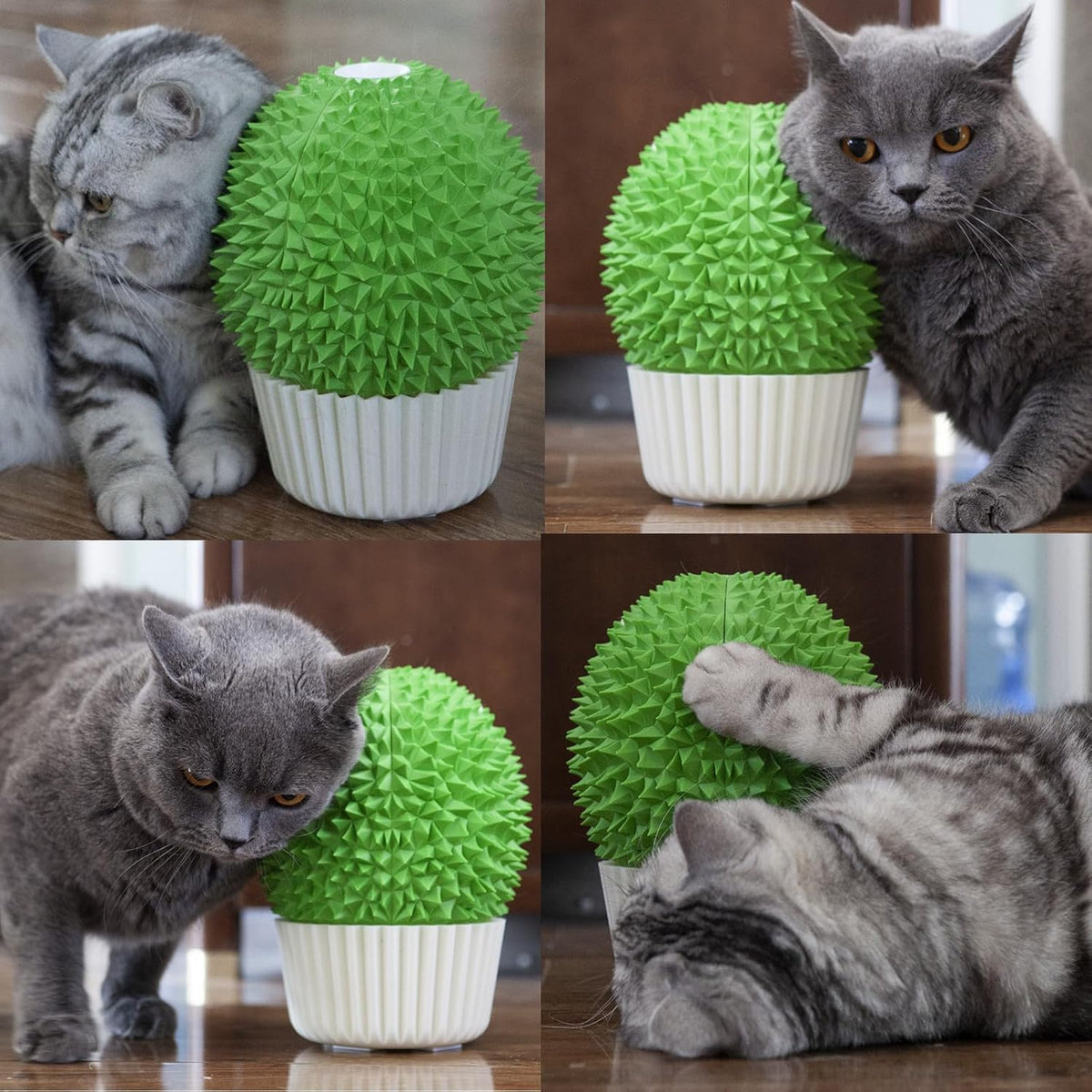 miwoowim Durian Catnip Feeder & Face Scratcher, Wall Corner Self Groomer
