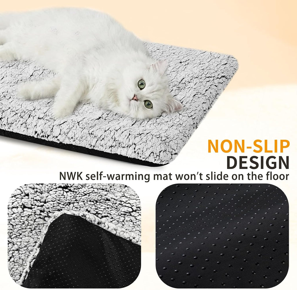 NWK Soft Plush Fluffy Self Warming Thermal Cat Bed Mat 16’’ X 20’’ X 1’’