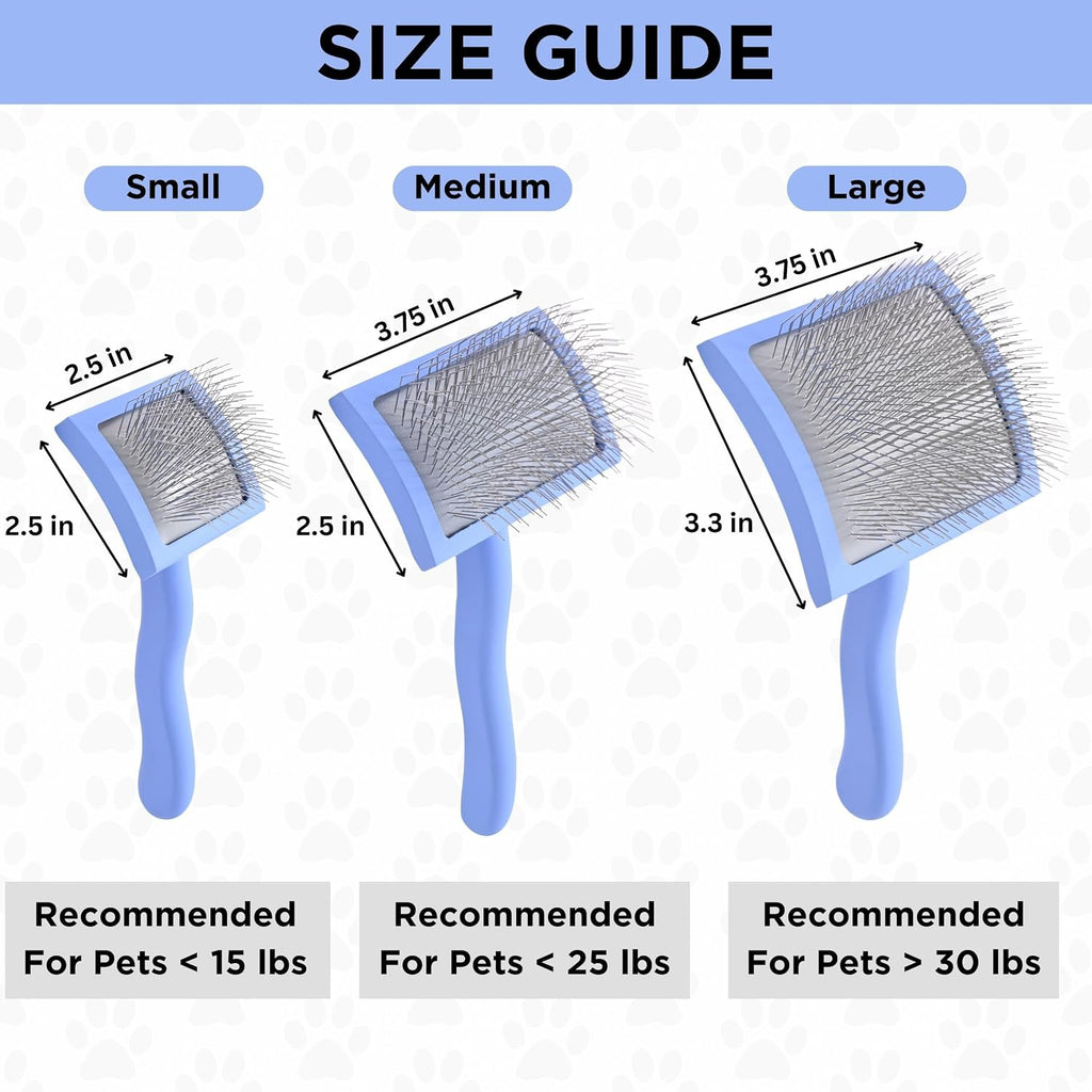 Small Curved Slicker Brush For Dogs, Goldendoodles & Poodles With Long Hair
