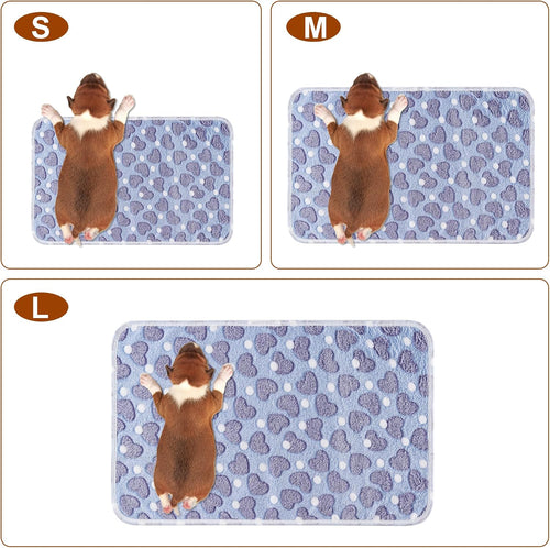 1 Pack 3 Blankets for Dog Puppy Cat (Large 41x31'', Purple, Pink, Green)