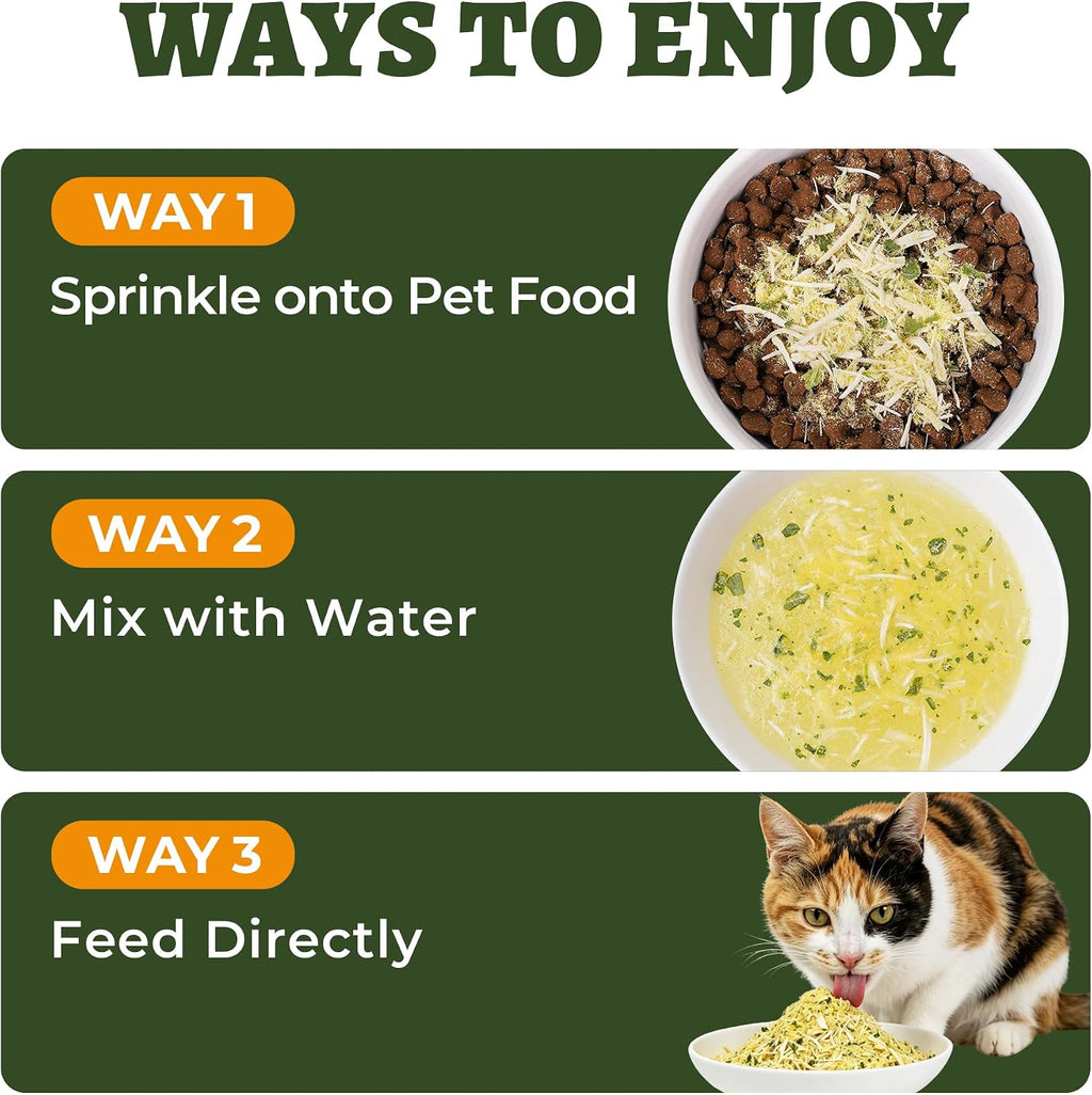 Wellix Freeze Dried Dog and Cat Food Toppers with Kale & Egg Yolk, 7.05oz