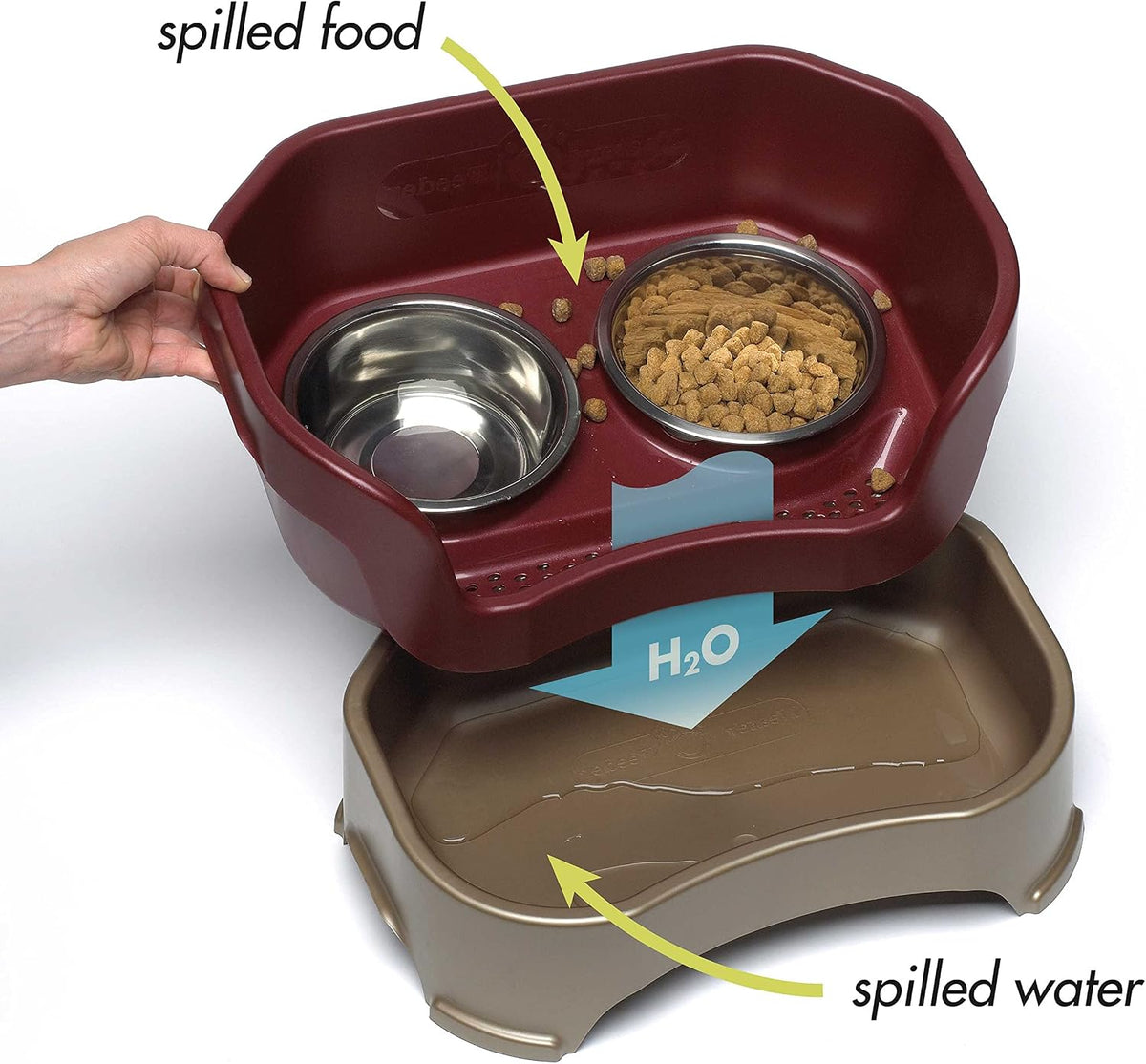 Neater Pet Brands Feeder Deluxe for Cats - Cranberry (200) 