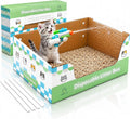 6-Pack Disposable Litter Box with Waterproof Coating, Medium