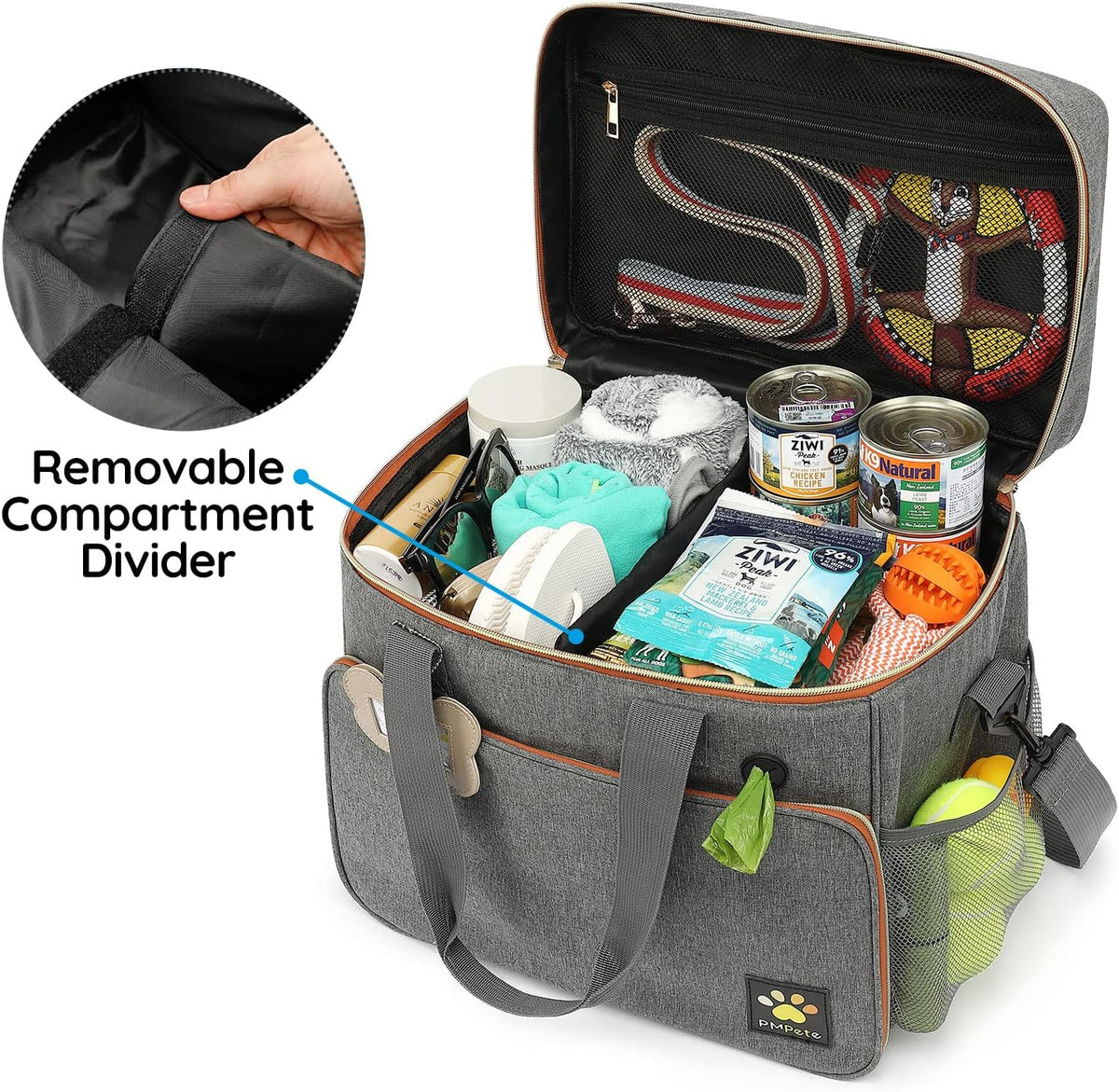 Dog Travel Bag, Grey