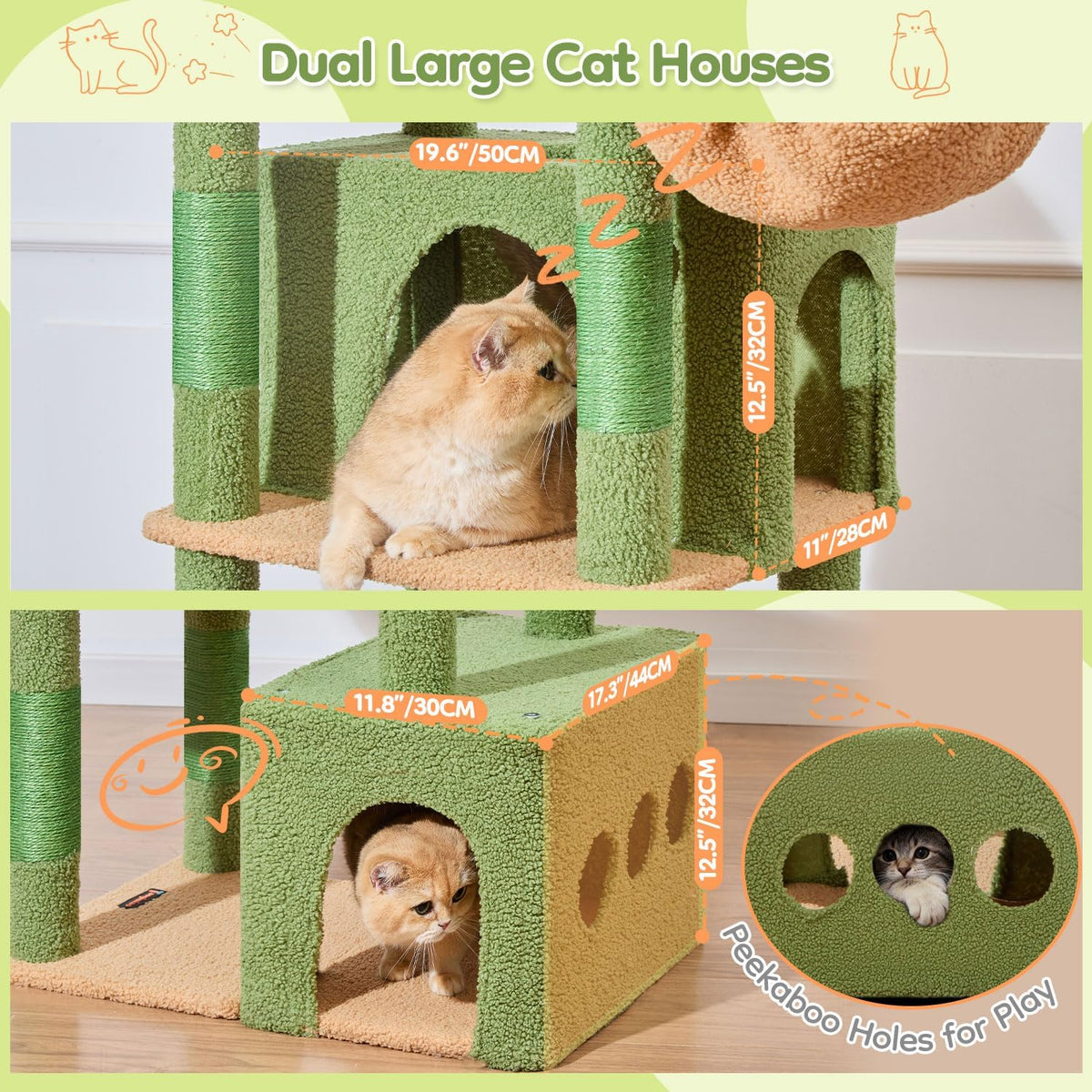 Taoqimiao 72 in Cat Tree, XXL Cat Tower for Indoor Cats Large Adult 25Lbs+