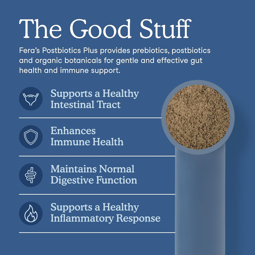 Fera Pets Digestive Support Plus for Dogs & Cats, 120 Scoops | Food Topper with Slippery Elm for Dogs & Cats Promotes Optimal Digestive Health & Inflammatory Response and Enhances Immunity