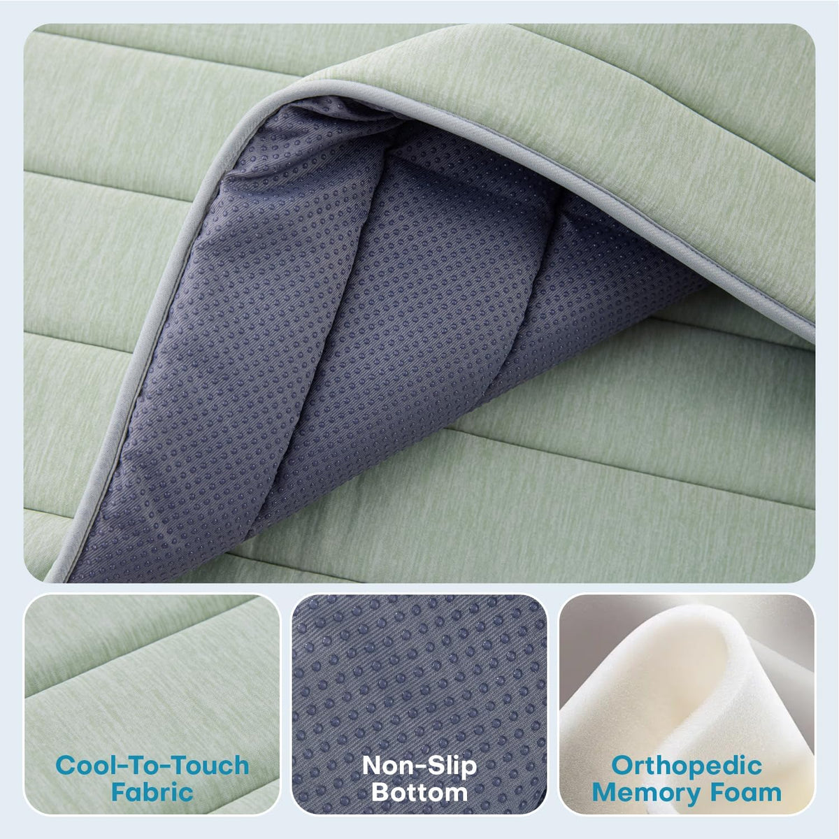 Dog Cooling Mat, 30" x 20" Non-Slip Self-Cooling Summer Pet Mat