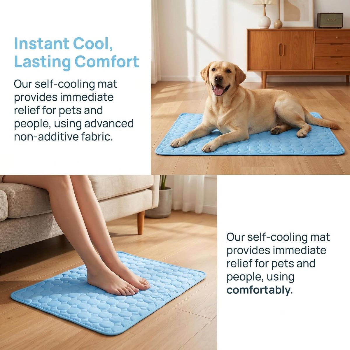 Pet Cooling Mat, ICY nap Dog mat, Portable Washable Ice Silk Cooling Pad for Dogs Cats, Breathable Foldable Mat for Large Small Dogs, Summer Cool Mat for Kennel Floor Car Sofa(Pink,M)