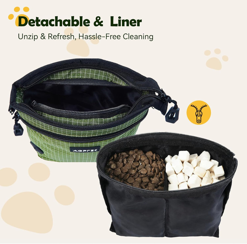 AGPTEK Dog Training Treat Pouch, Magnetic Dog Walking Pouch