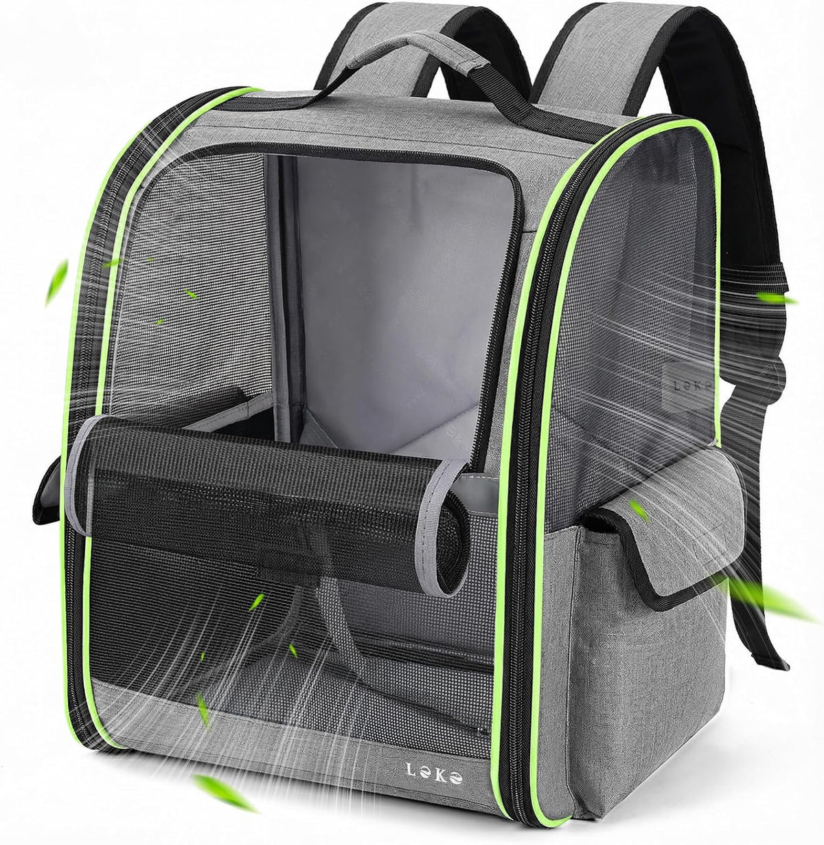 Lekereise Cat Backpack Carriers, Dog Carrier Backpacks with Breathable Mesh for Small Medium Large Cats Dogs Puppy Up to 25 Lbs, Pet Foldable Carrying Backpack Ventilated for Travel Hiking Collapsible