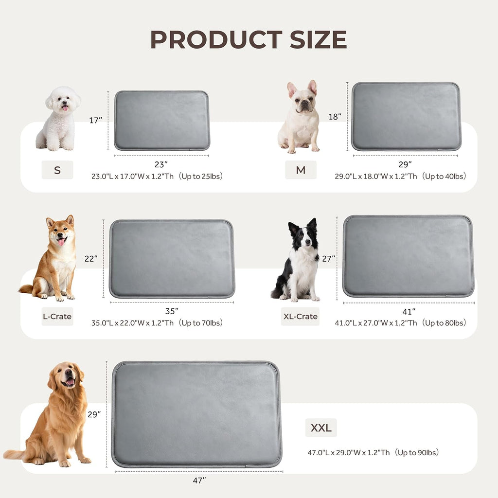 Waterproof Cooling Dog Crate Pad for Medium Dogs Indoor Outdoor