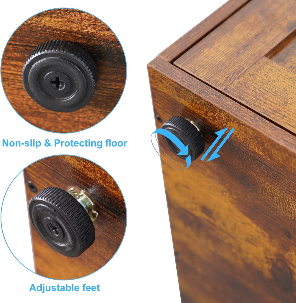 Hey-brother Cat Tree Tower, Food Station, XL Litter Box Enclosure, MPJ101SR