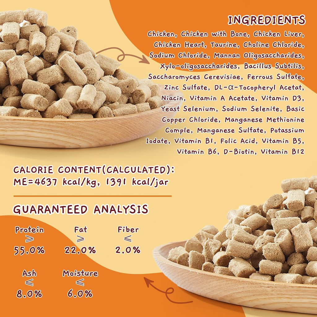 Jungle Calling Freeze Dried Raw Chicken Dog & Cat Treats, 720 Pcs, 10.6 oz