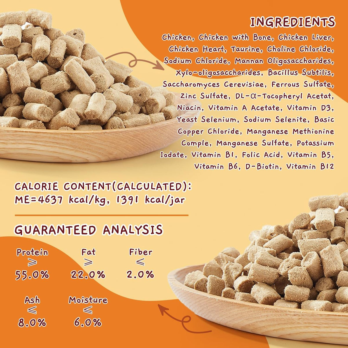 Jungle Calling Freeze Dried Raw Chicken Dog & Cat Treats, 720 Pcs, 10.6 oz